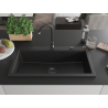 Mexen Slido granitinė plautuvė 1 kamerų 900 x 500 mm, juoda, juodas sifonas - 6528901005-77-B
