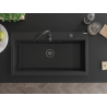 Mexen Slido granitinė plautuvė 1 kamerų 900 x 500 mm, juoda, juodas sifonas - 6528901005-77-B