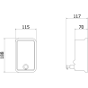 Mexen Purio-U skysto muilo dozatorius 800 ml, inox - 70K631-01