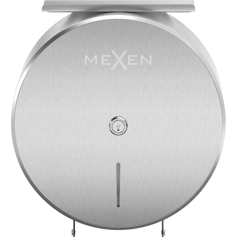 Mexen Spira-H+ tualetinio popieriaus konteineris su telefono lentyna, inox - 70K561-01