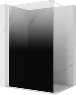 Mexen Kioto dušo sienelė Walk-in 150 x 200 cm, ombre juoda 8 mm, balta - 800-150-101-20-76