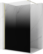 Mexen Kioto dušo sienelė Walk-in 110 x 200 cm, ombre juoda 8 mm, auksinė - 800-110-101-50-76