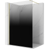 Mexen Kioto dušo sienelė Walk-in 70 x 200 cm, ombre juoda 8 mm, šlifuota auksinė - 800-070-101-55-76