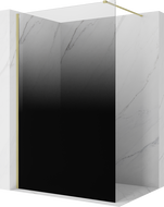 Mexen Kioto Dušo sienelė Walk-in 80 x 200 cm, ombre juoda 8 mm, auksinė šlifuota - 800-080-101-55-76