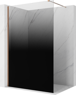 Mexen Kioto dušo sienelė Walk-in 90 x 200 cm, juoda ombrė 8 mm, rausvas auksas - 800-090-101-60-76