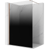 Mexen Kioto dušo sienelė Walk-in 120 x 200 cm, ombre juoda 8 mm, rožinis auksas - 800-120-101-60-76