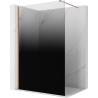 Mexen Kioto dušo sienelė Walk-in 120 x 200 cm, ombre juoda 8 mm, šlifuota varis - 800-120-101-65-76