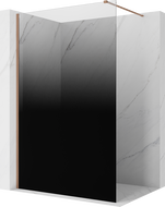 Mexen Kioto dušo siena Walk-in 150 x 200 cm, ombre juoda 8 mm, šlifuotas varis - 800-150-101-65-76