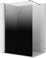 Mexen Kioto Dušo sienelė Walk-in 70 x 200 cm, ombre juoda 8 mm, šepečiu dengta pilka - 800-070-101-66-76