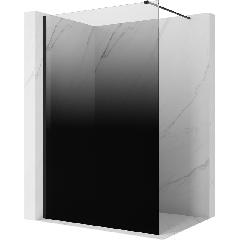 Mexen Kioto Dušo sienelė Walk-in 140 x 200 cm, juoda ombre 8 mm, juoda - 800-140-101-70-76