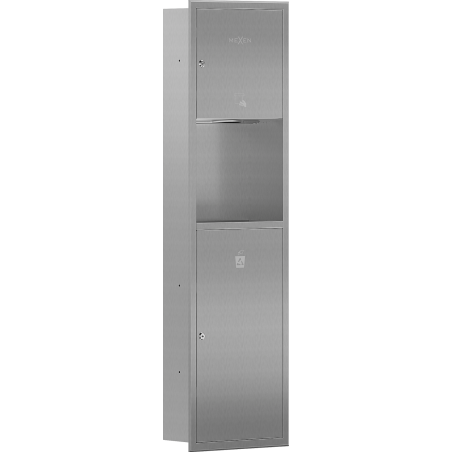 Mexen Linox nišinis popierinių rankšluosčių dėklas su šiukšliadėže, inox - 70K003-01 - 70K002-01