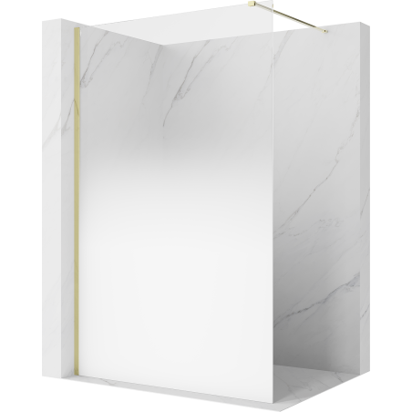 Mexen Kioto dušo sienelė Walk-in 80 x 200 cm, ombre balta 8 mm, auksinė - 800-080-101-50-86