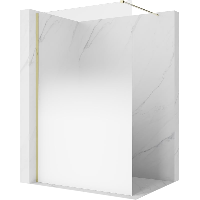 Mexen Kioto dušo siena Walk-in 120 x 200 cm, balta ombre 8 mm, auksinė - 800-120-101-50-86