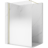 Mexen Kioto dušo pertvara Walk-in 70 x 200 cm, balta ombre 8 mm, šlifuotas auksas - 800-070-101-55-86