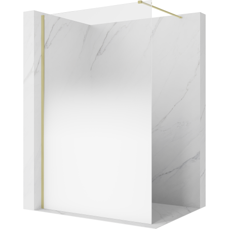 Mexen Kioto dušo sienelė Walk-in 130 x 200 cm, ombre balta 8 mm, auksinė matinė - 800-130-101-55-86