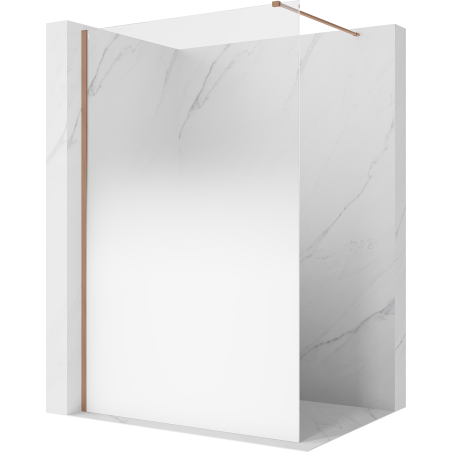 Mexen Kioto Dušo sienelė Walk-in 140 x 200 cm, balta ombre 8 mm, šepečiu valytas varis - 800-140-101-65-86