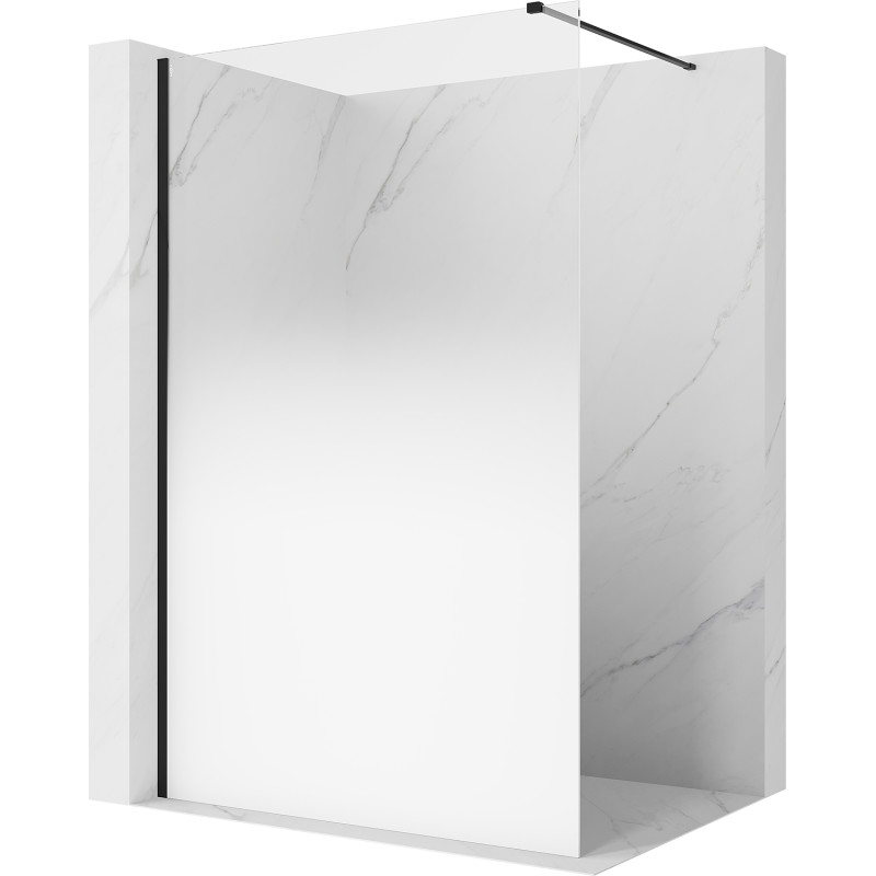 Mexen Kioto dušo sienelė Walk-in 130 x 200 cm, ombre balta 8 mm, juoda - 800-130-101-70-86