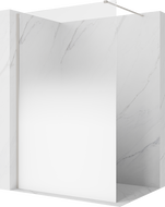 Mexen Kioto Dušo siena "Walk-in" 140 x 200 cm, balta ombre 8 mm, šlifuotas nikelis - 800-140-101-97-86