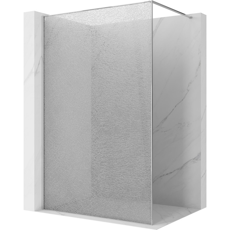 Mexen Kioto Dušo sienelė Walk-in 150 x 200 cm, crackle skaidri 12 mm, chromas - 800-150-101-01-04-X