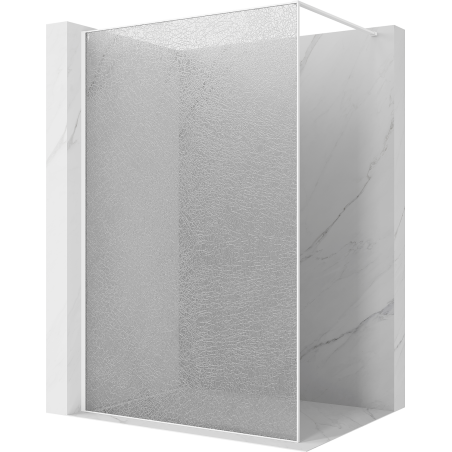 Mexen Kioto dušo sienelė Walk-in 120 x 200 cm, skaidrios kristalinės 12 mm, balta - 800-120-101-20-04-X
