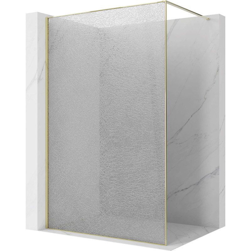 Mexen Kioto Dušo sienelė Walk-in 110 x 200 cm, skaidrus 12 mm, auksinis - 800-110-101-50-04-X