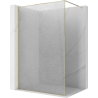 Mexen Kioto dušo siena Walk-in 130 x 200 cm, crackle permatomas 12 mm, auksinė - 800-130-101-50-04-X