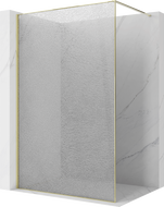 Mexen Kioto dušo siena Walk-in 160 x 200 cm, crackle skaidrus 12 mm, aukso spalvos - 800-160-101-50-04-X