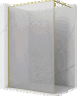 Mexen Kioto dušo siena Walk-in 80 x 200 cm, skaidrus ištrupėjimo dizainas 12 mm, auksinė šlifuota - 800-080-101-55-04-X