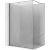 Mexen Kioto Dušo siena Walk-in 90 x 200 cm, crackle permatomas 12 mm, rožinis auksas - 800-090-101-60-04-X