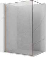 Mexen Kioto Dušo siena Walk-in 150 x 200 cm, crackle transparentinis 12 mm, rožinis auksas - 800-150-101-60-04-X