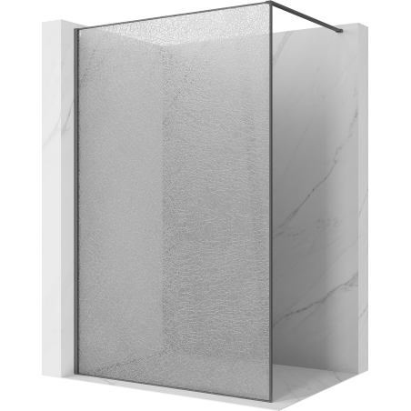 Mexen Kioto dušo siena Walk-in 130 x 200 cm, crackle skaidrus 12 mm, ginklų pilka šlifuota - 800-130-101-66-04-X
