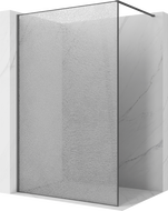 Mexen Kioto dušo siena Walk-in 160 x 200 cm, crackle skaidrus 12 mm, gun gray šlifuotas - 800-160-101-66-04-X