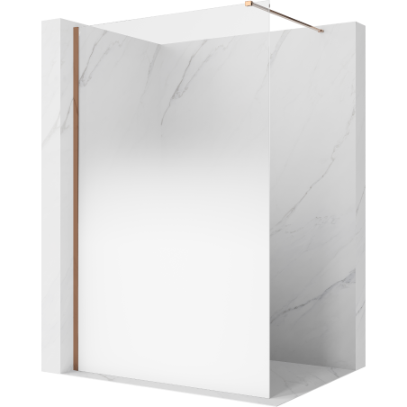 Mexen Kioto Dušo siena Walk-in 80 x 200 cm, balta ombre 8 mm, rožinis auksas - 800-080-101-60-86