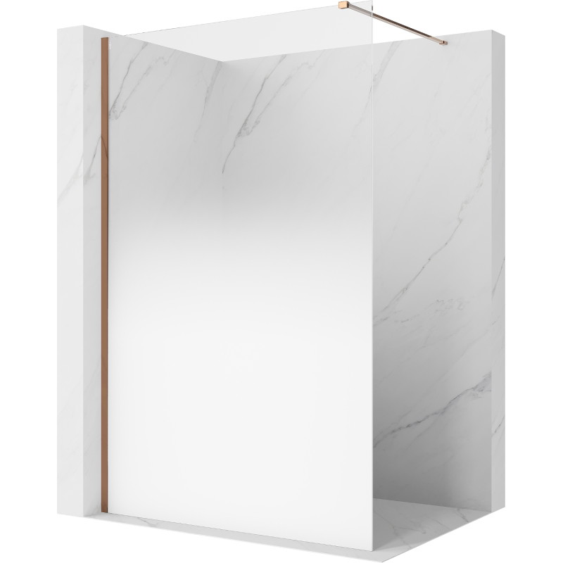 Mexen Kioto Dušo pertvara Walk-in 100 x 200 cm, balta ombre 8 mm, rožinis auksas - 800-100-101-60-86