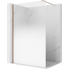 Mexen Kioto dušo siena Walk-in 110 x 200 cm, ombre balta 8 mm, rožinis auksas - 800-110-101-60-86