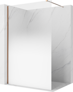Mexen Kioto Dušo siena Walk-in 140 x 200 cm, ombre balta 8 mm, rožinis auksas - 800-140-101-60-86