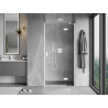 Mexen Mist-H dešinės pusės varstomos dušo durys, 115 cm, skaidrios, baltos - 8A5-115-000-20-00-P