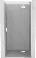 Mexen Mist-H dešinės pusės varstomos dušo durys, 115 cm, skaidrios, baltos - 8A5-115-000-20-00-P