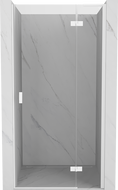 Mexen Mist-H L dešinės atsidarančios dušo durys 85 cm, skaidrios, baltos - 8A5L-085-000-20-00-P
