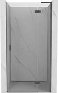 Mexen Mist-H L dešinės pusės varstomos dušo durys 90 cm, skaidrios, ginklinis metalas - 8A5L-090-000-95-00-P