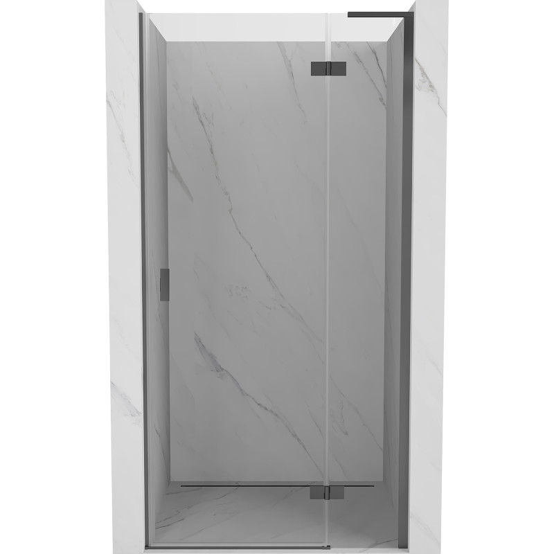 Mexen Mist-H L dešinės pusės atidaromos dušo durys 100 cm, skaidrios, ginklų metalas - 8A5L-100-000-95-00-P