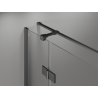 Mexen Mist-H T kairiojo atveriamo dušo kabina 75 x 80 cm, skaidri, ginklo metalo spalva - 8A5T-075-080-95-00-L