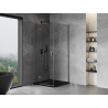 Mexen Mist-H T kairioji atveriama dušo kabina 90 x 90 cm, skaidri, ginklų metalas - 8A5T-090-090-95-00-L