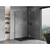 Mexen Mist-H T dešinė atveriama dušo kabina 85 x 80 cm, skaidri, pistoletinis metalas - 8A5T-085-080-95-00-P