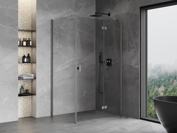 Mexen Mist-H T dušo kabina su atveriamomis kairinėmis durimis 70 x 70 cm, permatoma, chromuota - 8A5T-070-070-01-00-L