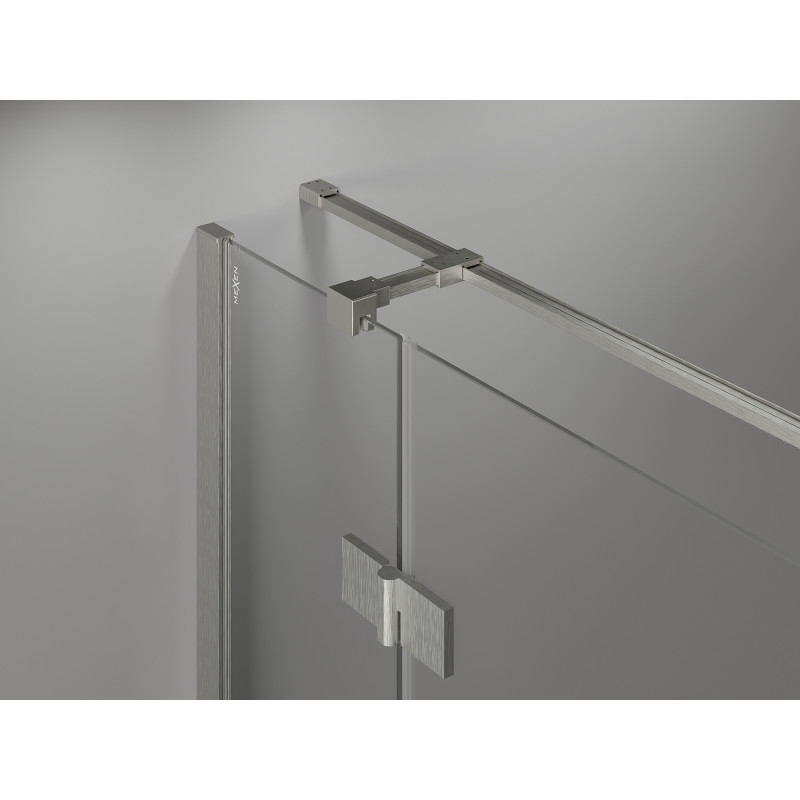 Mexen Mist-H T dešinysis atidaromas dušo kabina 100 x 90 cm, skaidrus, šlifuotas nikelis - 8A5T-100-090-97-00-P