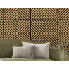 Mexen Linea 01 akustinė sieninė plokštė 60 x 60 cm (4vnt.), 9 mm veltinis, techninis faneris, Ąžuolas Classic
