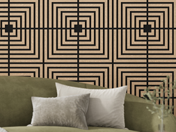 Mexen Linea 02 akustinė sienų plokštė 60 x 60 cm (4vnt.), veltinis 9 mm, techninis fanera, Balintas Ąžuolas
