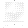 Mexen Linea 03 akustinė sieninė plokštė 60 x 60 cm (4 vnt.), veltinis 9 mm, techninis fanera, Ąžuolas Classic