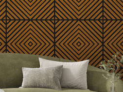 Mexen Linea 03 akustinė sieninė plokštė 60 x 60 cm (4 vnt.), veltinis 9 mm, techninis fanera, Natūralus Ąžuolas